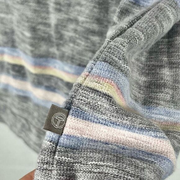 T by Talbots Women’s Stripes 3/4 Sleeve Button up Back Top Medium - Picture 10 of 11